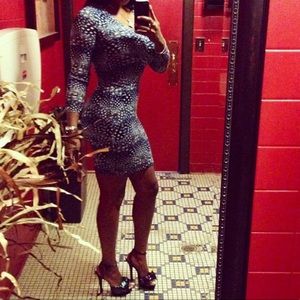 Printed bodycon dress